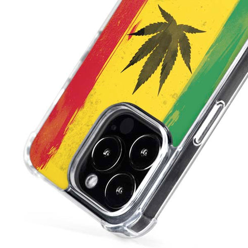 Marijuana Rasta Distressed iPhone 16 Pro MagSafe Case